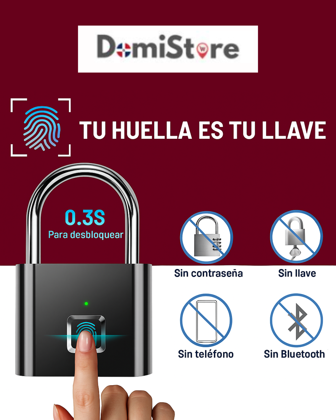 Candado de huella dactilar