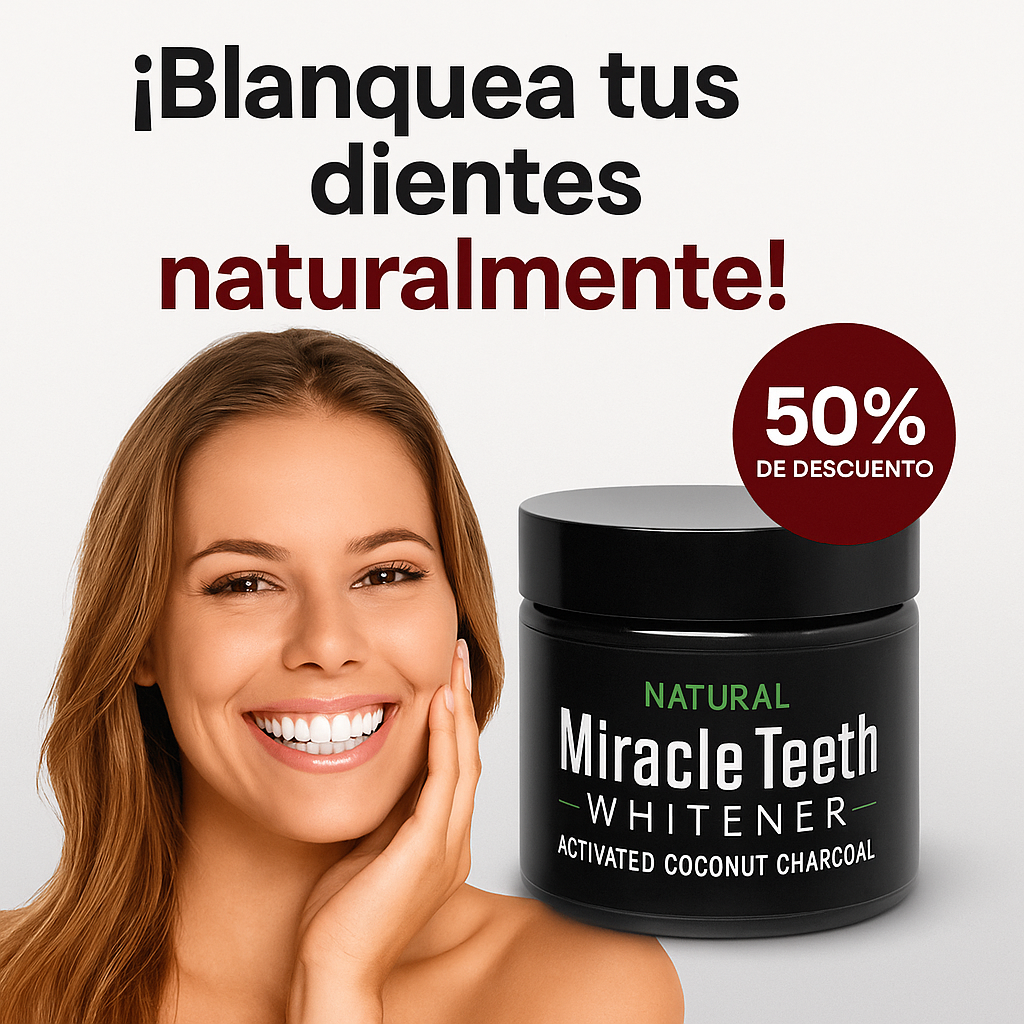 Blanqueador dental en Polvo Miracle Teeth Whitener