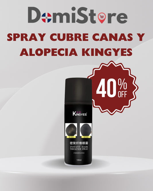 ¡Spray Capilar KingYes – Dile adiós a las canas y la calvicie al instante!
