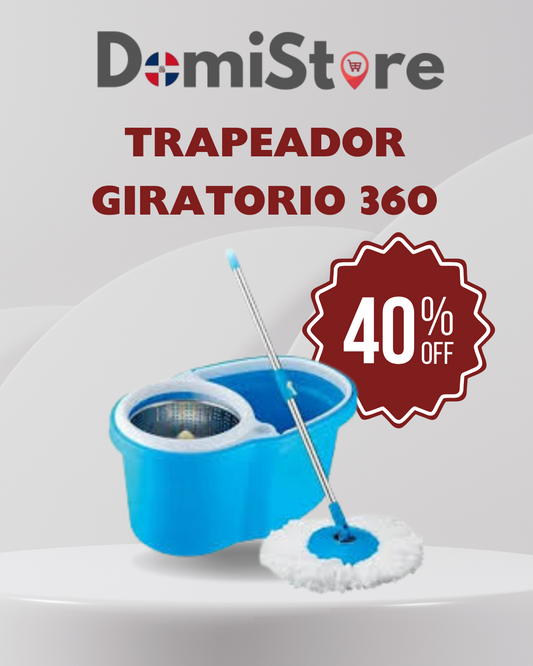 Trapeador Giratorio 360° de Base Metálica