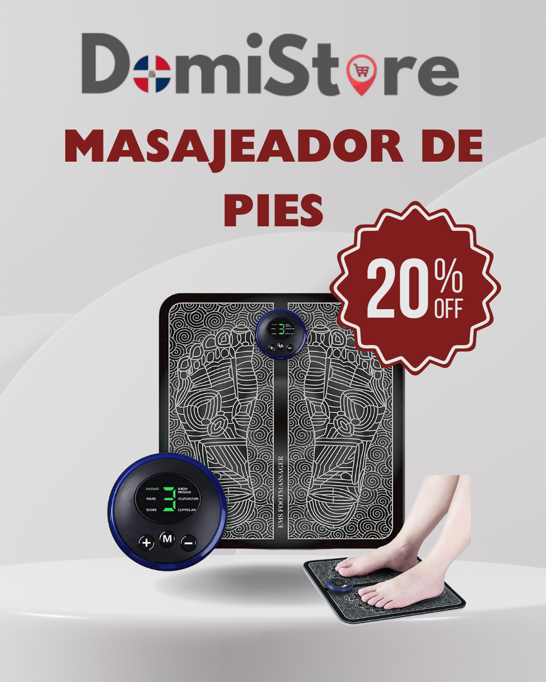 Masajeador de Pies con Electroestimulación