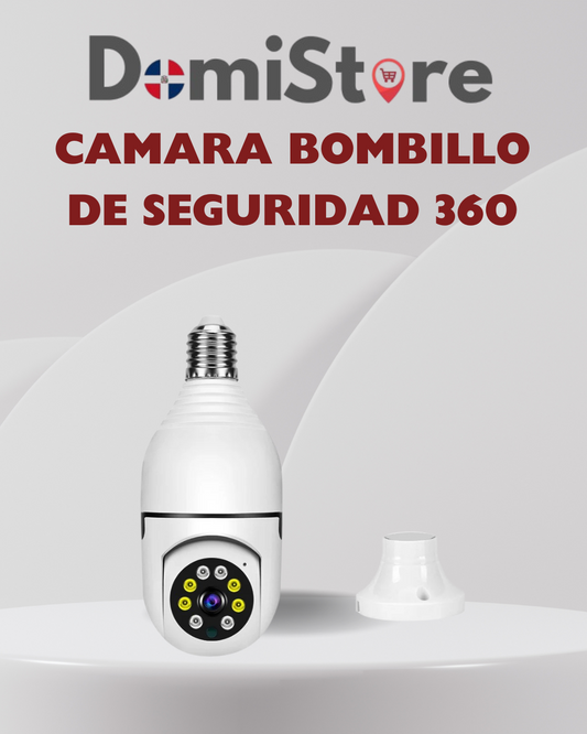 Cámara Bombillo De Seguridad 360° Giratoria Visión Nocturna