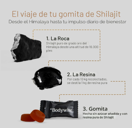 Gomitas de Shilajit del Himalaya con Ashwagandha