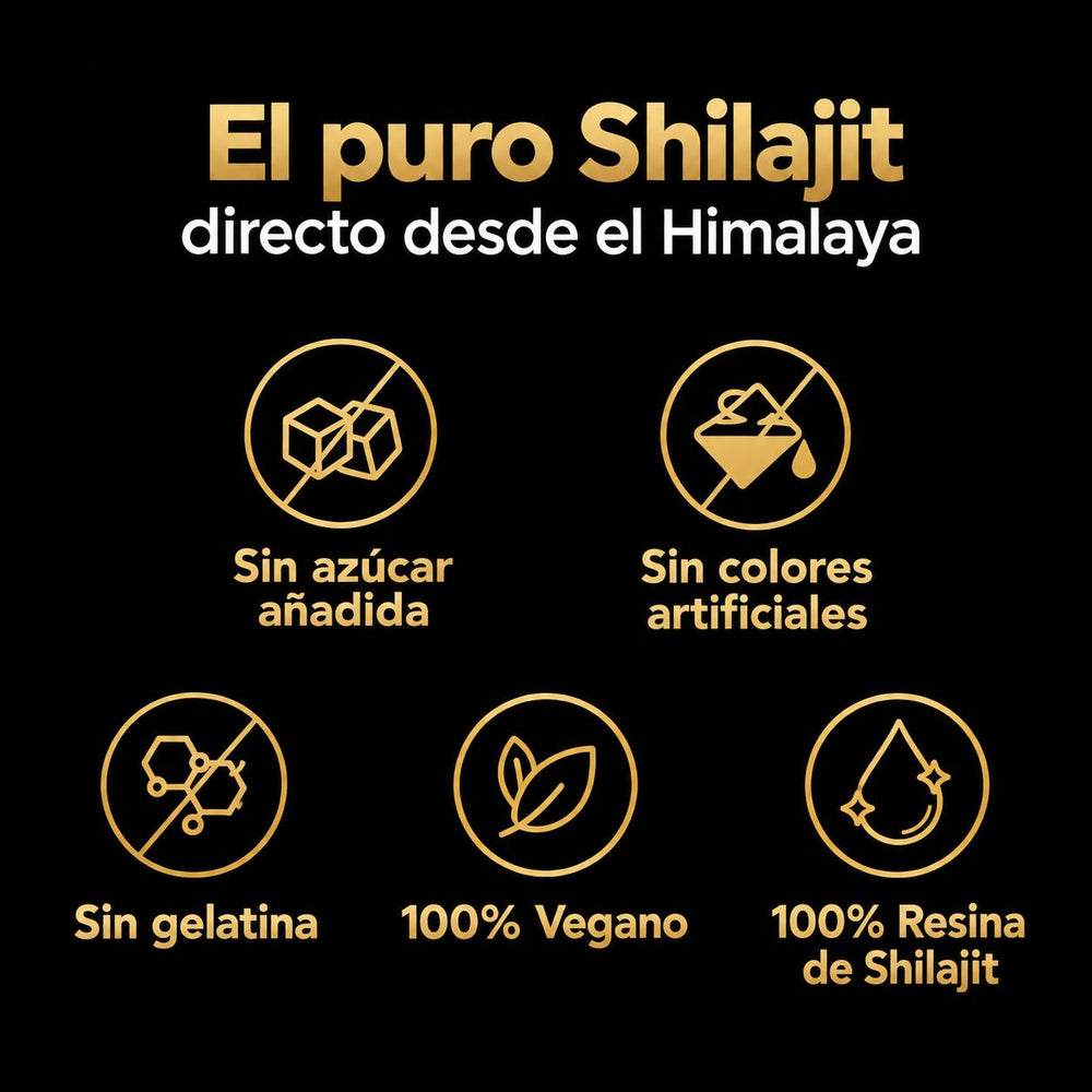 Gomitas de Shilajit del Himalaya con Ashwagandha