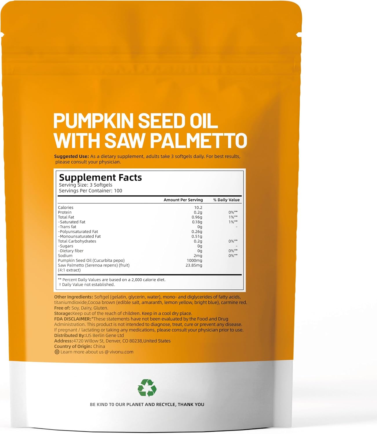 Aceite Natural de Calabaza Plus